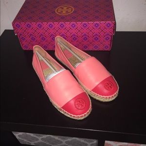 Tory Burch Espadrilles Leather Colorblock Size 7